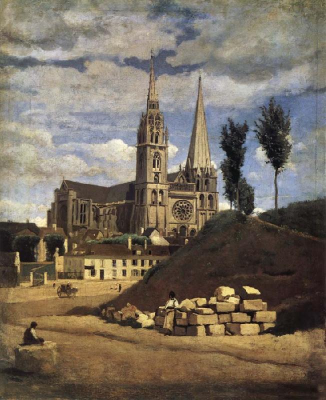 Corot Camille The Cathedral of market analyses Germany oil painting art